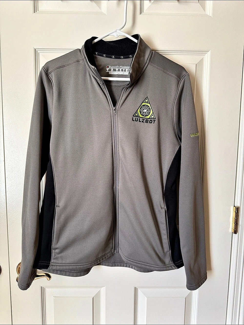 Champion LulzBot- branded Champion Performance full-zip jacket Gray & Black XL J